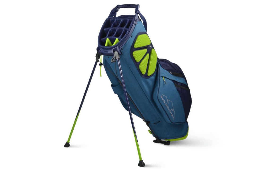 front view of sun mountain 45 ls 14 way golf stand bag